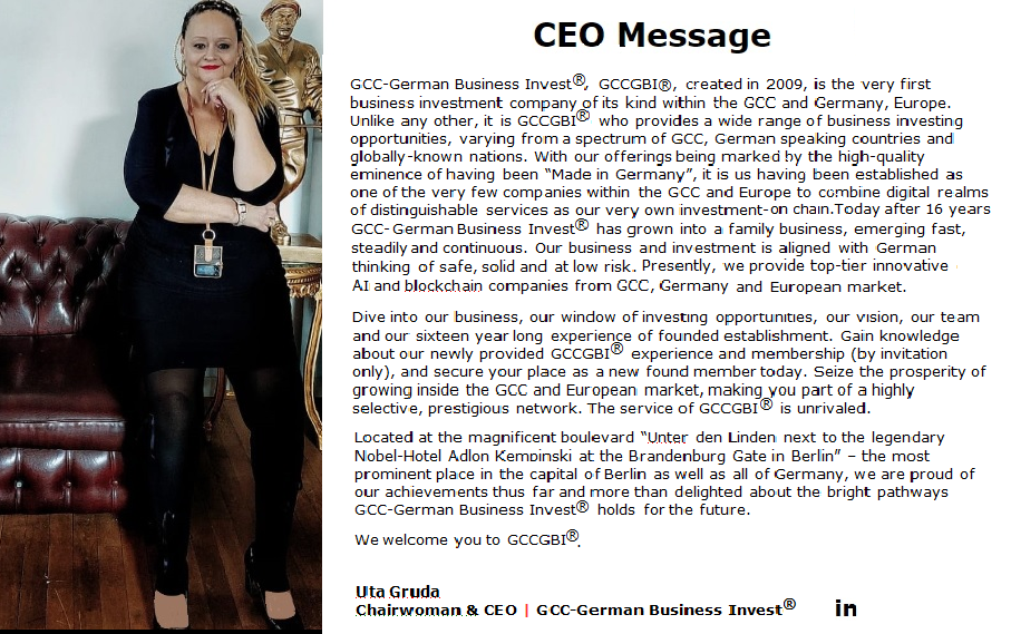 Uta Gruda GCC-German Business Invest&reg;